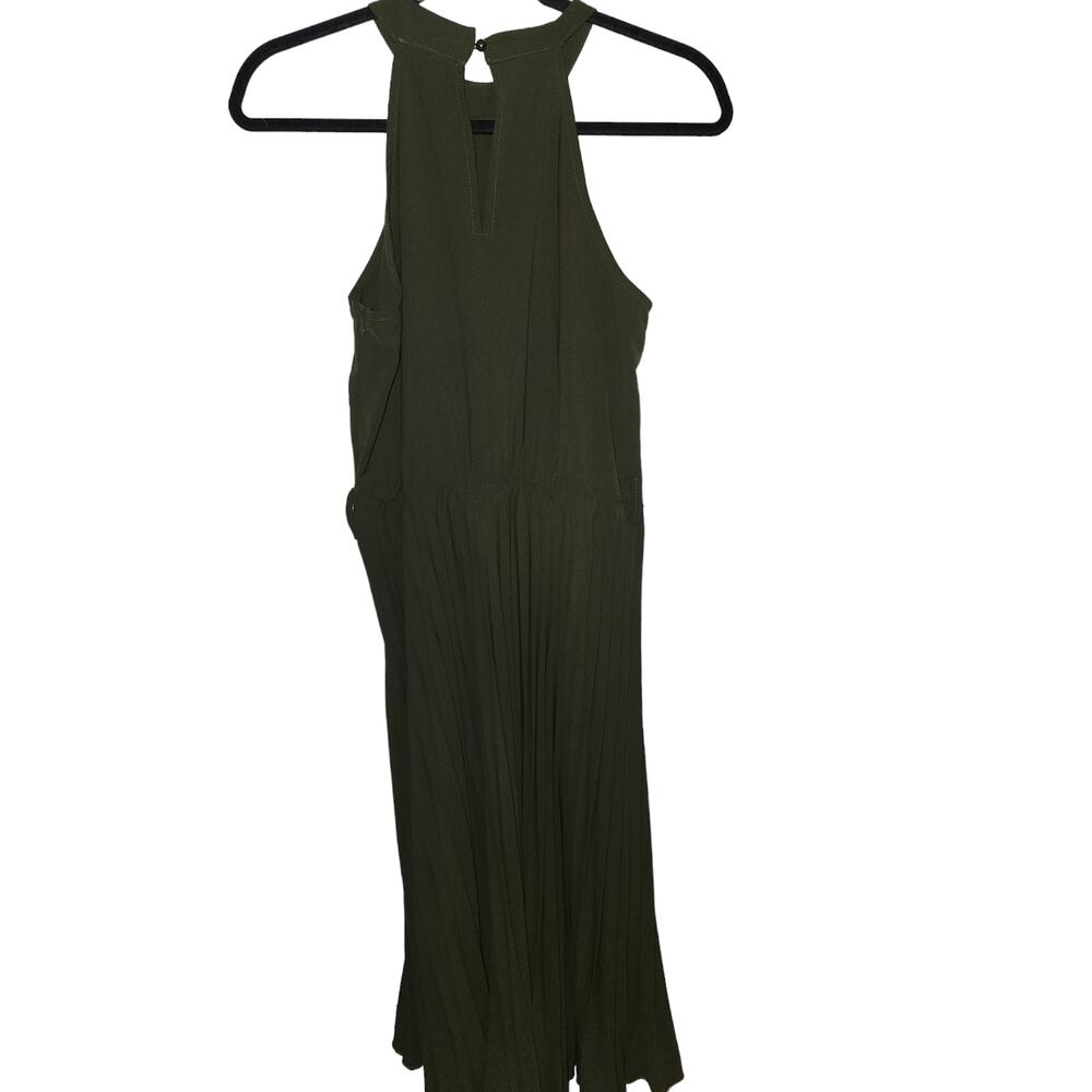 Kirundo Olive Green High Neck Sleeveless Maxi Dress Size Small - Picture 5 of 9